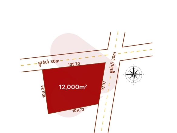 Prime Corner Development Land in Rapidly-Growing Chroy Changvar